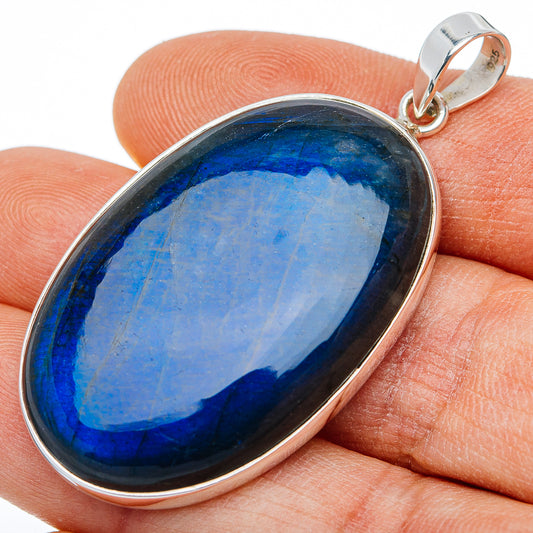 Premium Labradorite Pendant 2" (.925 Sterling Silver)