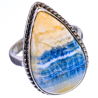 Blue Scheelite Ring Size 9.5 (925 Sterling Silver) R142868