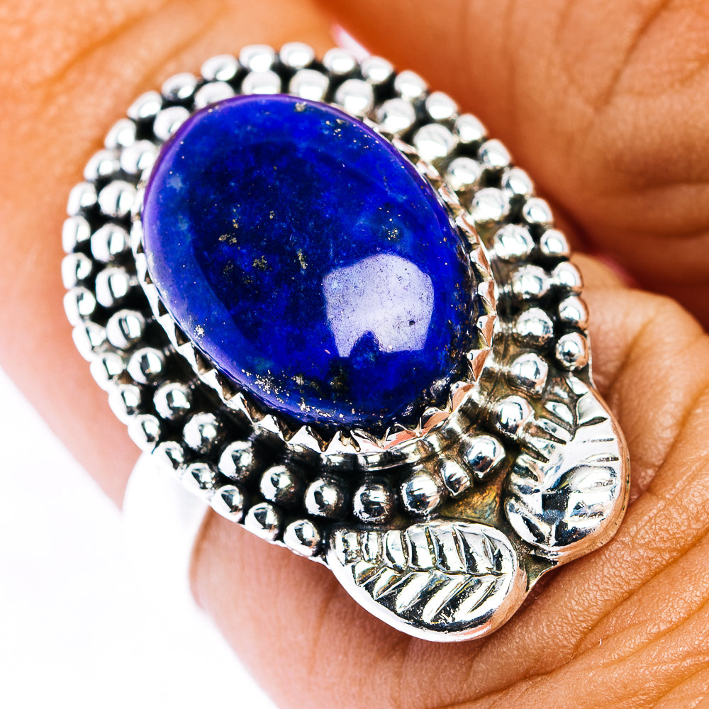 Lapis Lazuli Ring Size 6.75 (.925 Sterling Silver)