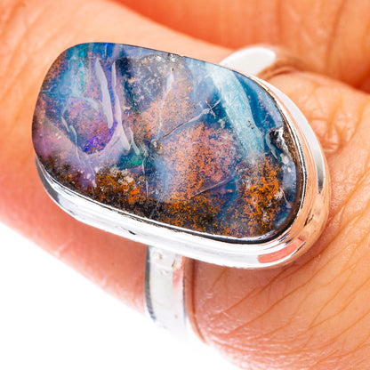 Rare Boulder Opal Ring Size 6.75 (925 Sterling Silver) R146803