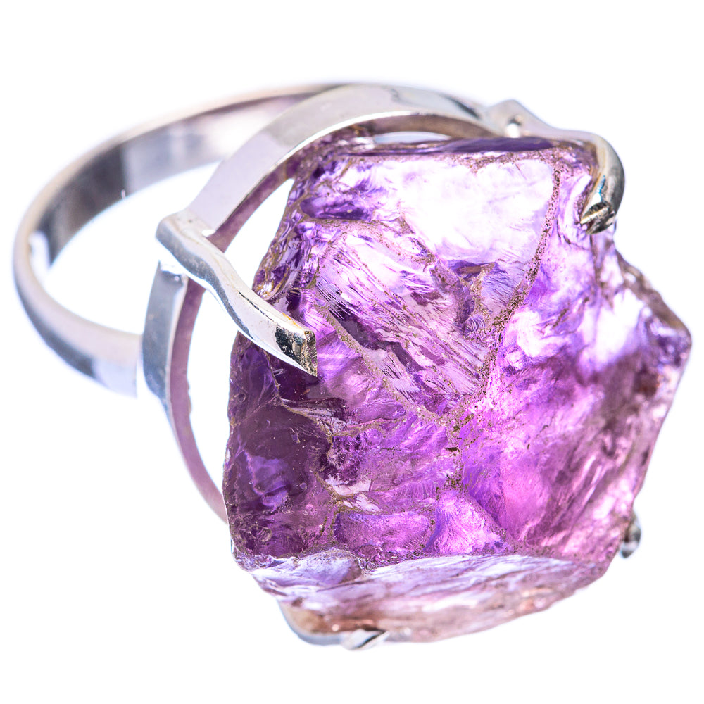 Large Raw Amethyst Ring Size 10.75 (925 Sterling Silver) R141370