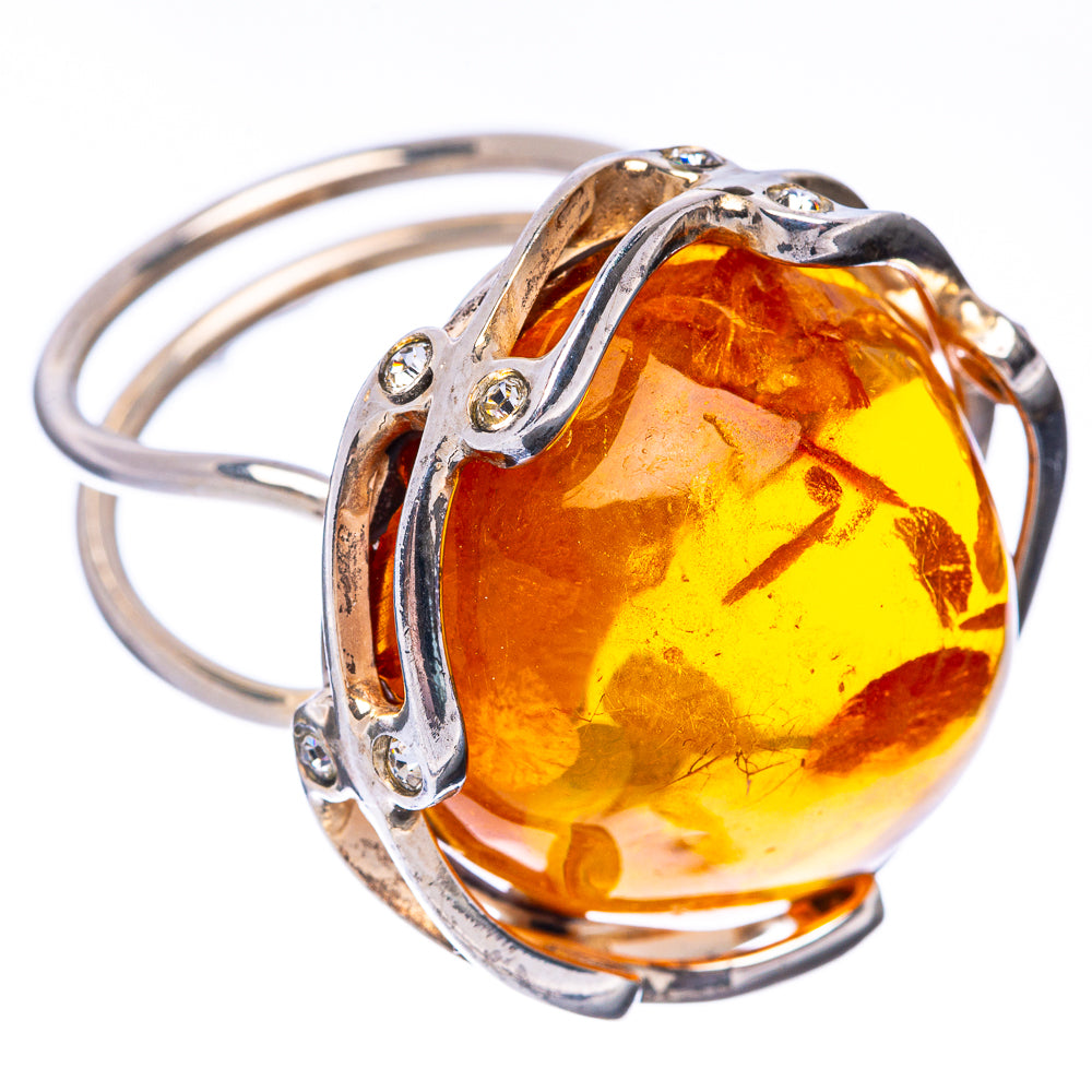 Baltic Amber Ring Size 9 (925 Sterling Silver) R1893