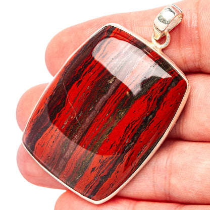 Red Jasper Pendant 2 1/8" (.925 Sterling Silver)