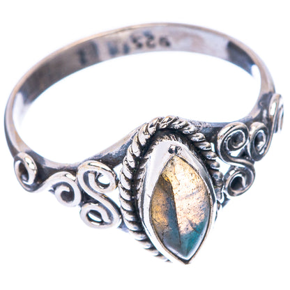 Labradorite Dainty Ring Size 7.75 (925 Sterling Silver) R5771