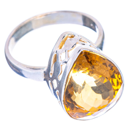 Faceted Citrine Ring Size 8 (925 Sterling Silver) R1133