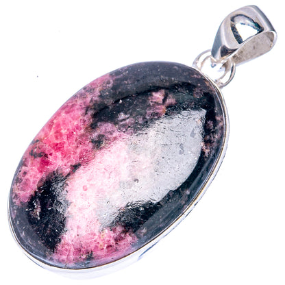 Rhodonite Pendant 1 1/2" (925 Sterling Silver) P42199