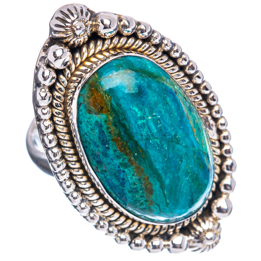 Sterling silver oval opal ring with blue-green cabochon and engraved rope bezel