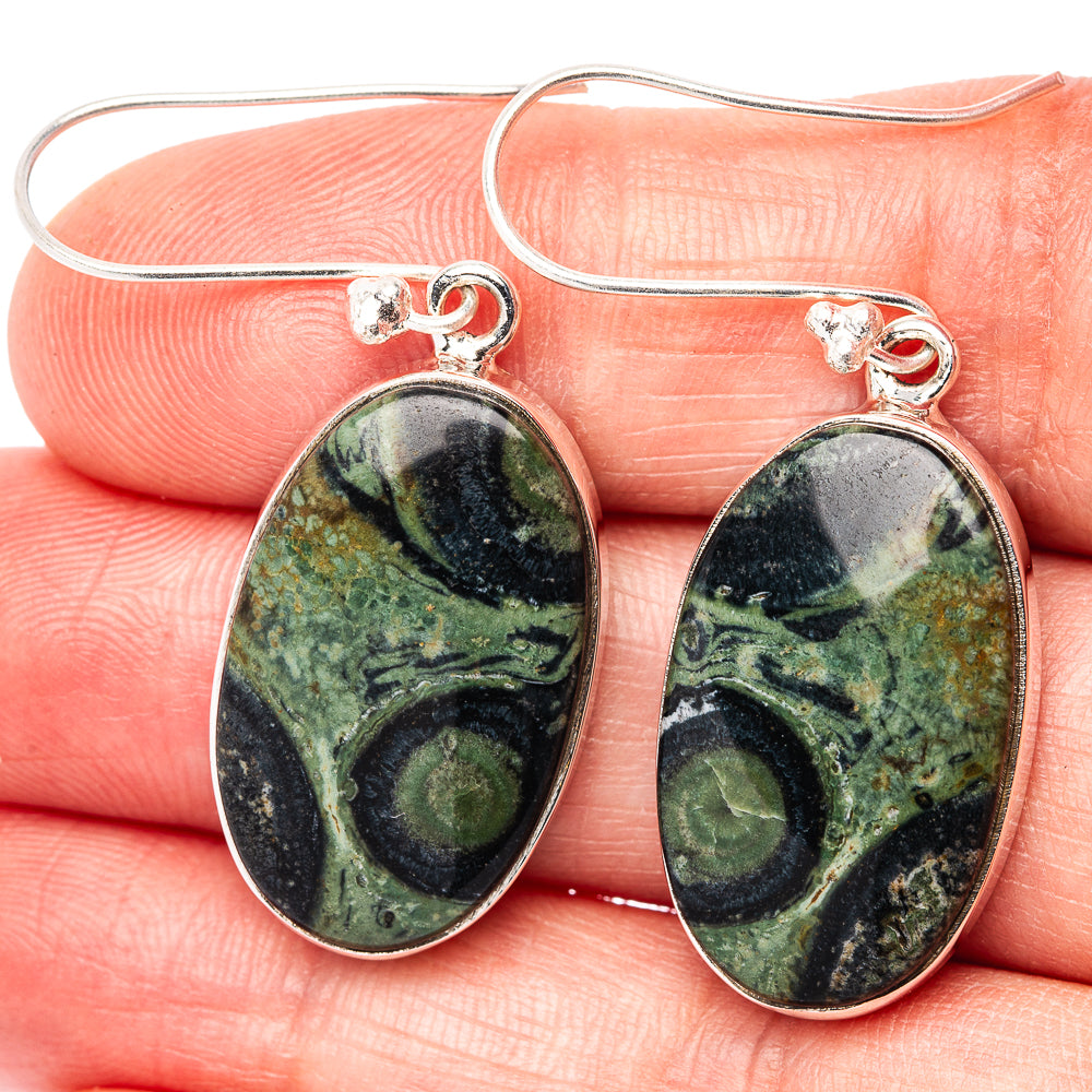 Premium Kabamba Jasper Earrings 1 3/4" (.925 Sterling Silver)