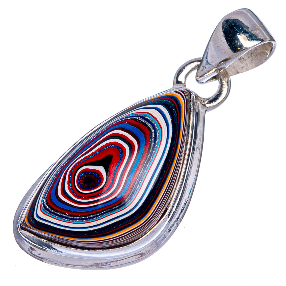 Fordite Pendant 1 3/8" (925 Sterling Silver) P39797