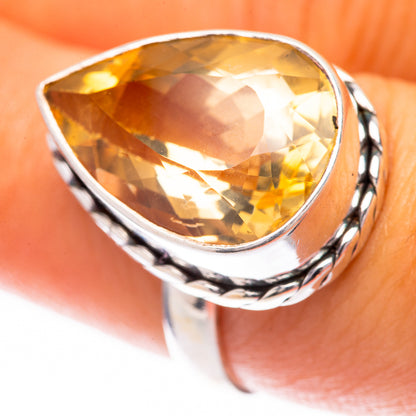 Faceted Citrine Ring Size 7 (925 Sterling Silver) R140489