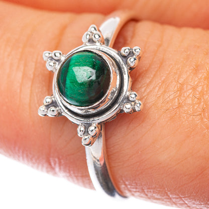 Malachite Dainty Ring Size 8.5 (925 Sterling Silver) R145205