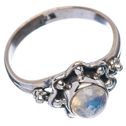 Rainbow Moonstone Dainty Ring Size 8 (925 Sterling Silver) R145895