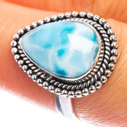 Larimar 925 Sterling Silver Ring Size 7.25