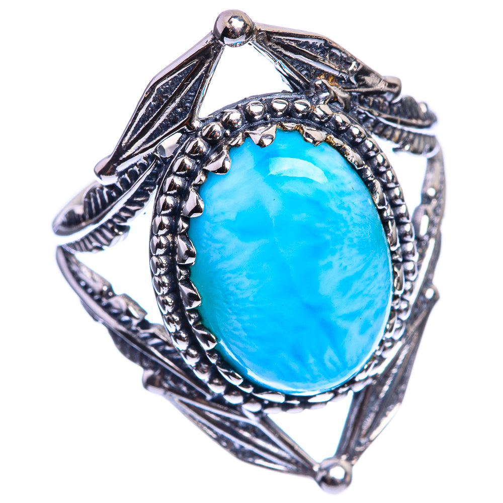 Larimar 925 Sterling Silver Ring Size 8