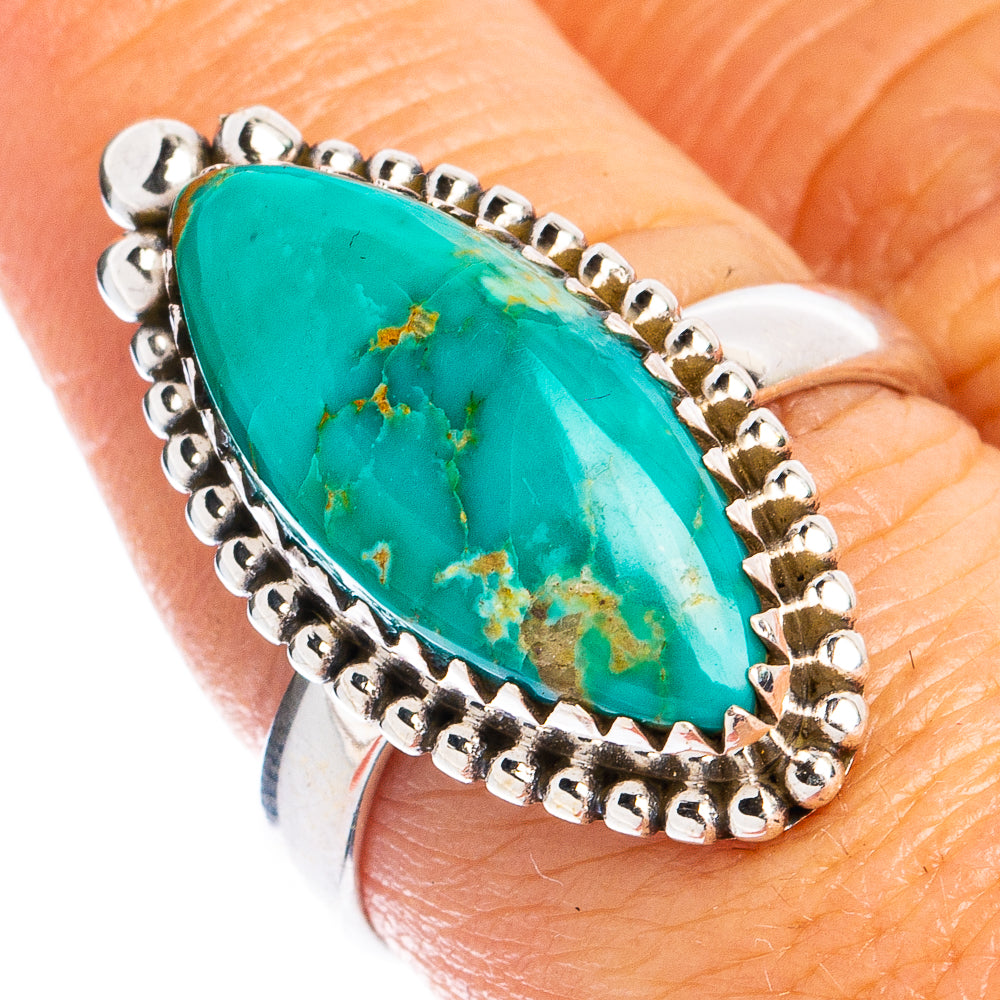 Rare Kingman Turquoise Ring Size 8 (925 Sterling Silver) R8534