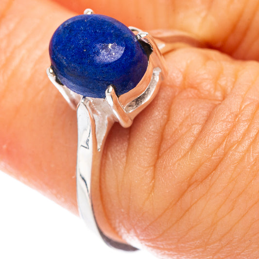 Lapis Lazuli Dainty Ring Size 6.5 (925 Sterling Silver) R5891
