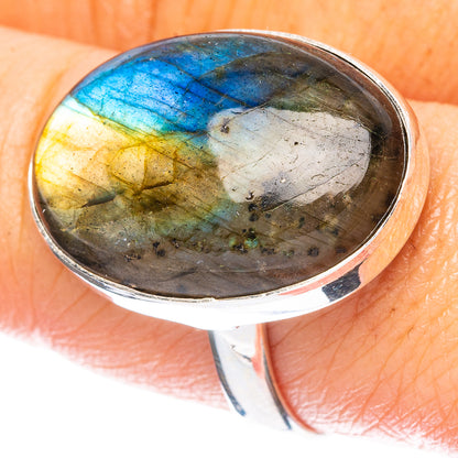 Labradorite Ring Size 8.75 (925 Sterling Silver) R4697