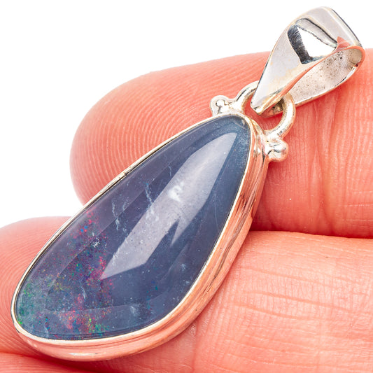 Rare Triplet Opal Pendant 1 1/2" (925 Sterling Silver) P44173