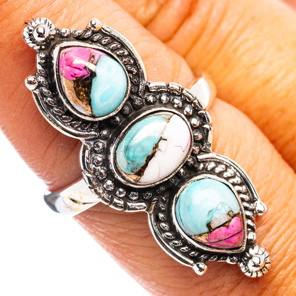 Cotton Candy Turquoise Ring Size 8.25 (.925 Sterling Silver)