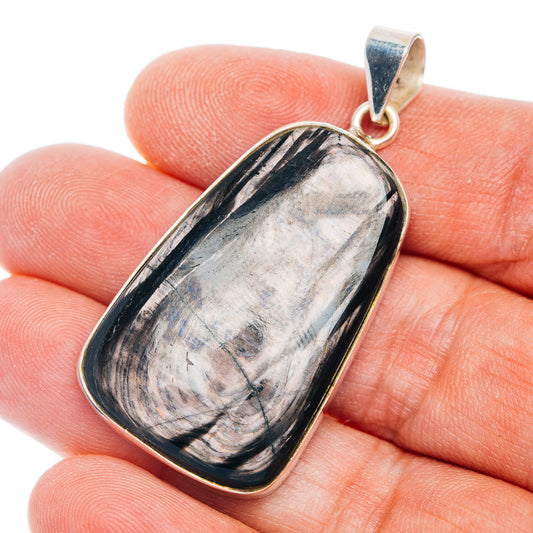 Premium Hypersthene Pendant 1 7/8" (.925 Sterling Silver)