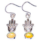 Rare Ethiopian Opal Peace Earrings 1 3/8" (925 Sterling Silver) E1551