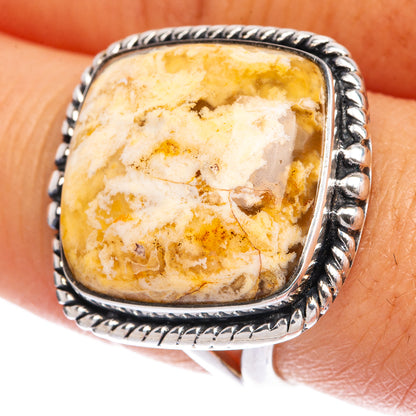 Plume Agate Ring Size 8 (925 Sterling Silver) R145346