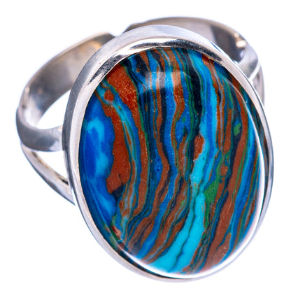 Rainbow Calsilica Ring Size 8 (925 Sterling Silver) R146544