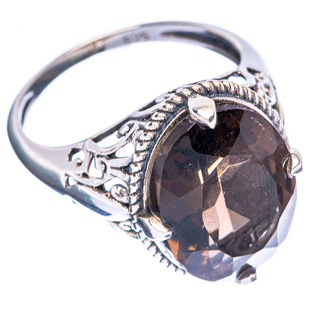 Smoky Quartz Ring Size 8.5 (925 Sterling Silver) R3327