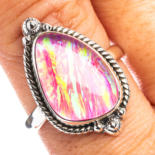 Pink Triplet Opal Ring Size 9.75 (.925 Sterling Silver)