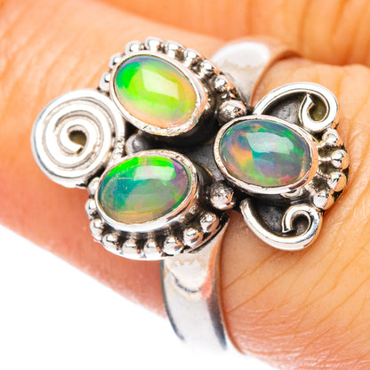 Rare Ethiopian Opal Ring Size 7.75 (925 Sterling Silver) R4326