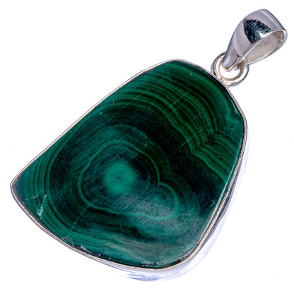 Malachite, Peridot Pendant 1 5/8" (925 Sterling Silver) P39805