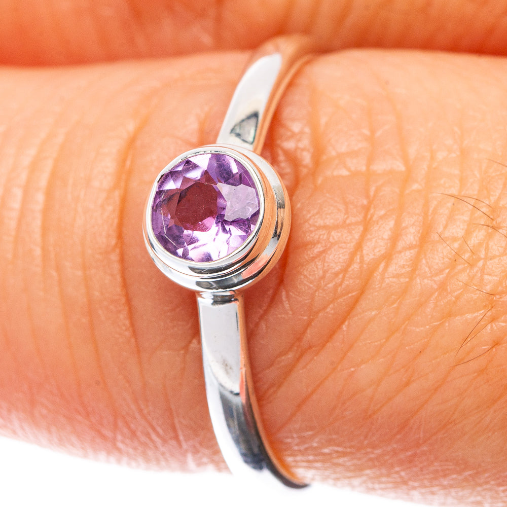 Faceted Amethyst Dainty Ring Size 7.75 (925 Sterling Silver) R145039