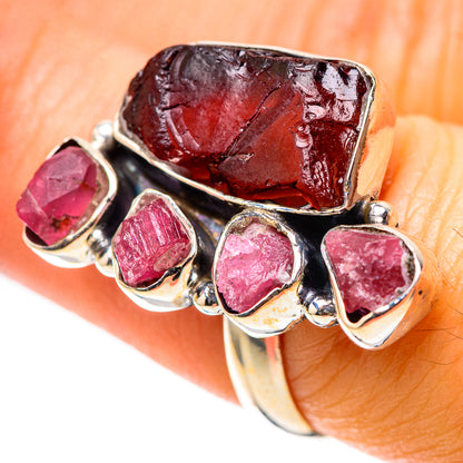 Rough Garnet Ring Size 7.25 (925 Sterling Silver) RING138494