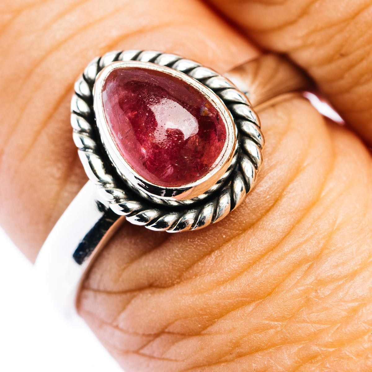 Premium Pink Tourmaline Ring Size 9 (.925 Sterling Silver)