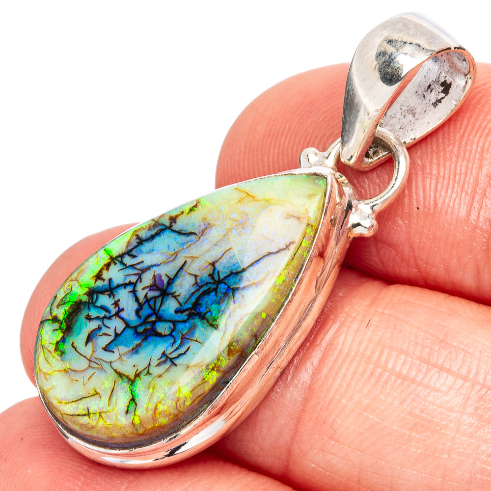 Rare Sterling Opal Pendants 1 1/2" (925 Sterling Silver) P43281