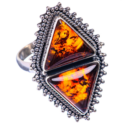 Large Baltic Amber Ring Size 10.75 (925 Sterling Silver) R141599