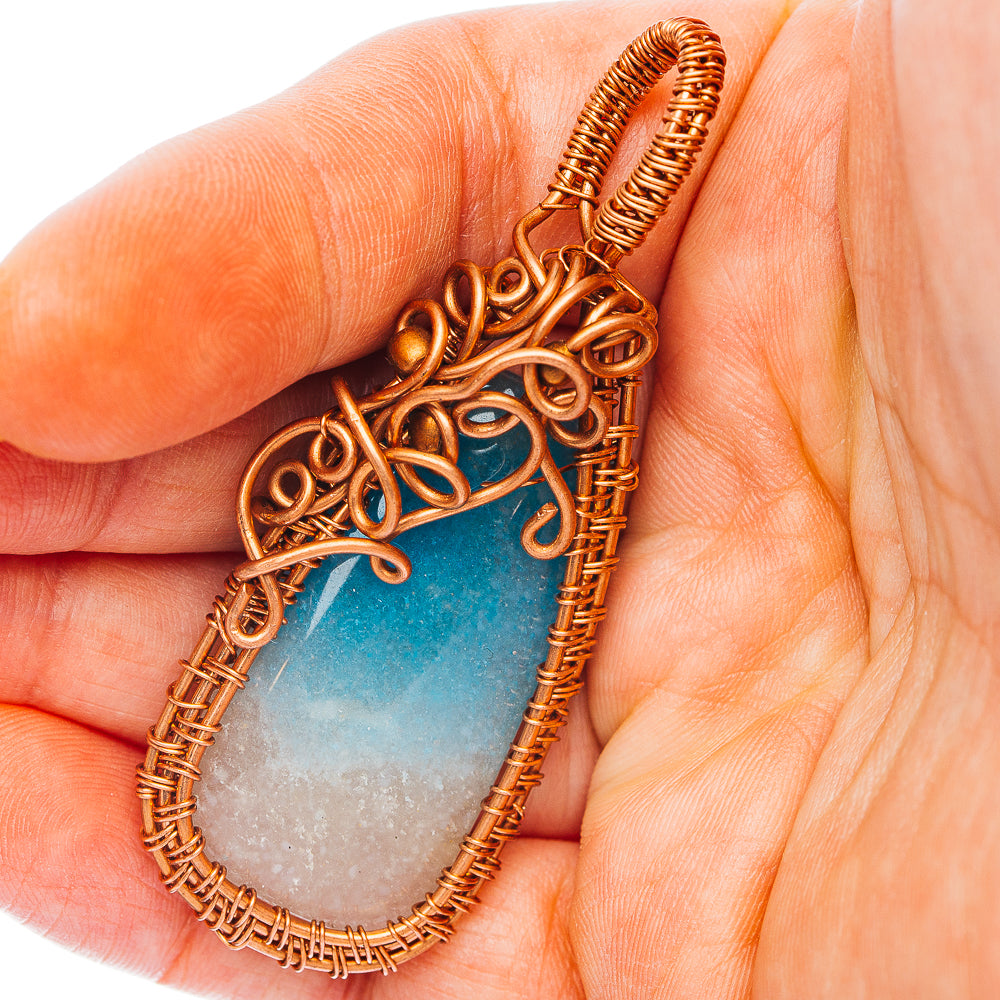 Trolleite Wire Wrap Pendant 2 1/2" (Copper)