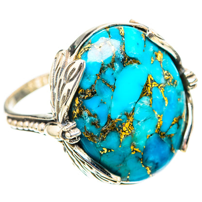 Blue Copper Composite Turquoise 925 Sterling Silver Ring Size 9.5 (925 Sterling Silver) RING139449