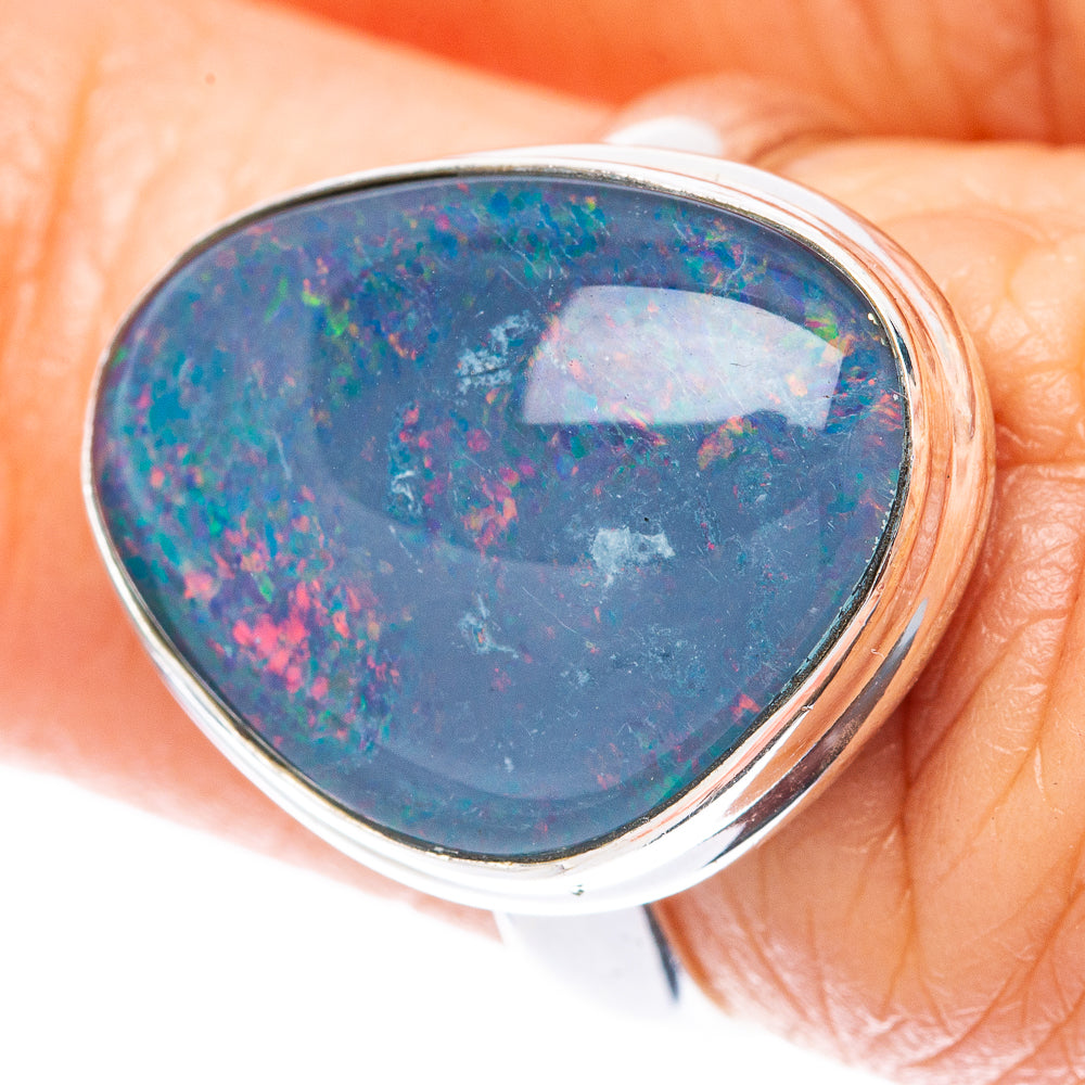 Rare Triplet Opal Ring Size 6.25 (925 Sterling Silver) R2076