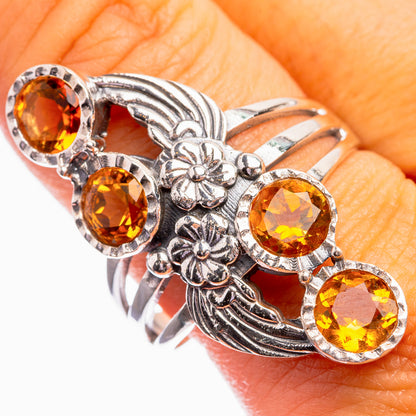 Faceted Citrine Ring Size 10.5 (925 Sterling Silver) R142079