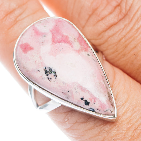 Premium Rhodonite Ring Size 8.75 (.925 Sterling Silver)