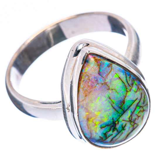 Rare Sterling Opal Ring Size 7 (925 Sterling Silver) R4377