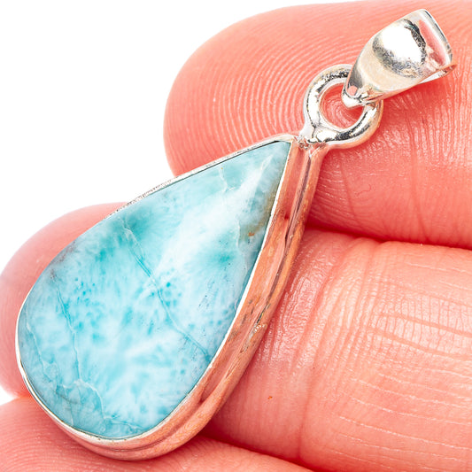 Larimar Pendant 1 1/4" (925 Sterling Silver) P44257