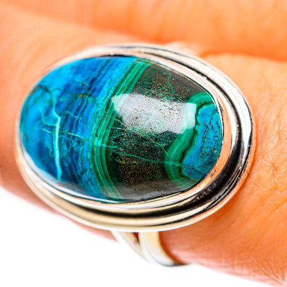 Malachite In Chrysocolla 925 Sterling Silver Ring Size 8 (925 Sterling Silver) RING139379