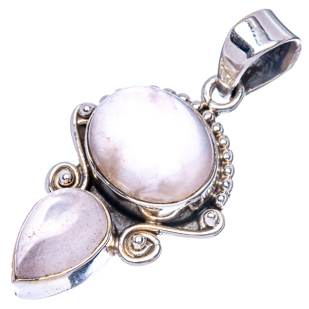 Rose Quartz Dainty Pendant 1 1/4" (925 Sterling Silver) P43560