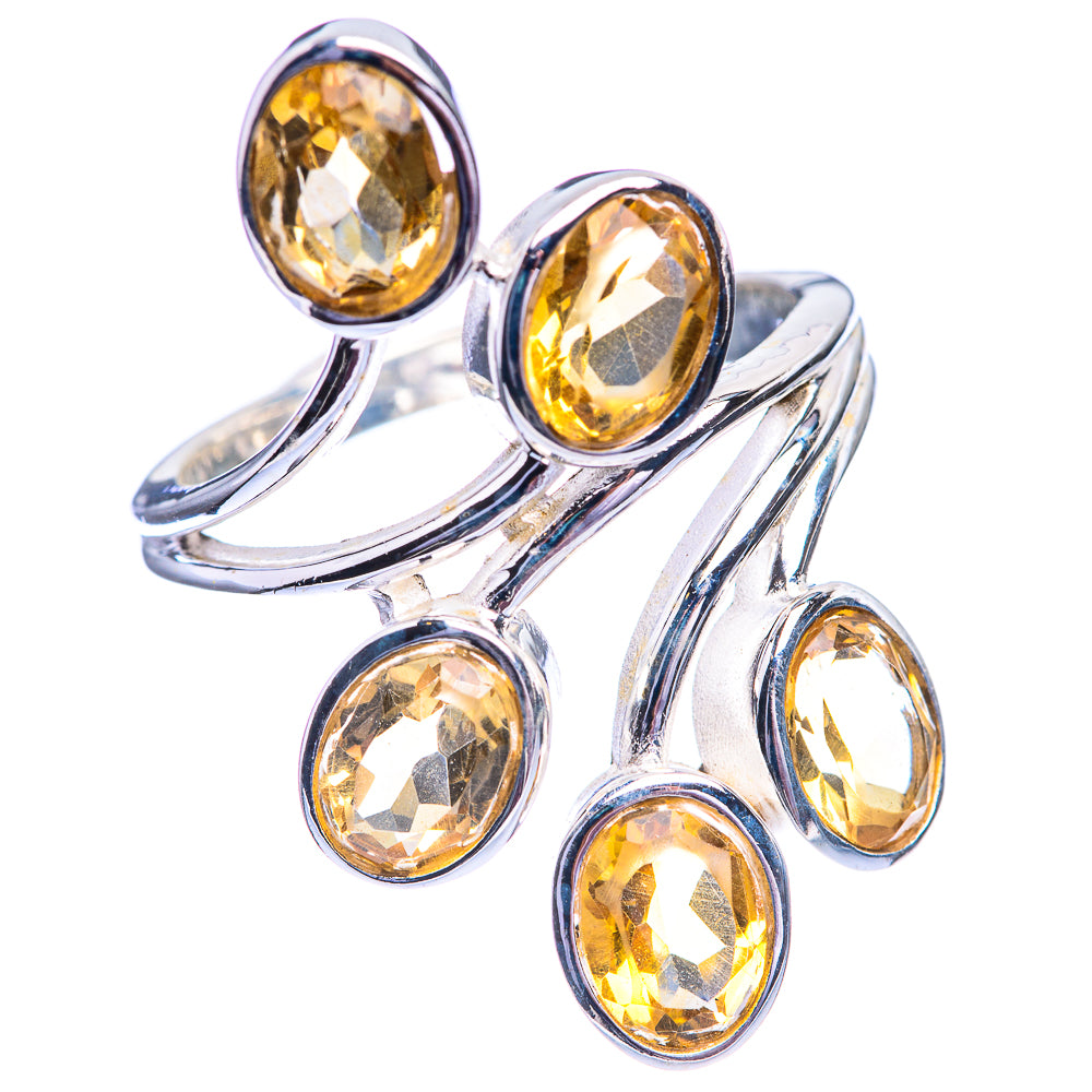Faceted Citrine Ring Size 7.5 (925 Sterling Silver) R141980