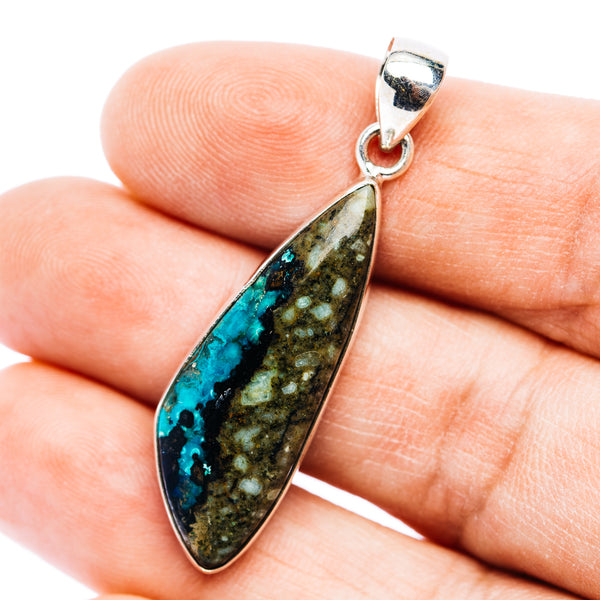Premium Azurite Pendant 1 3/4" (.925 Sterling Silver)