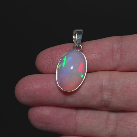16.2ct Ethiopian Opal Pendant 1 3/8" (.925 Sterling Silver) PD52287
