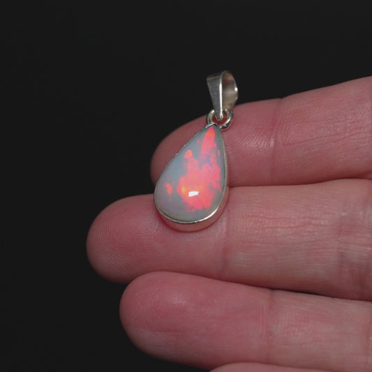 8.1ct Ethiopian Opal Pendant 1 1/4" (.925 Sterling Silver) PD52305