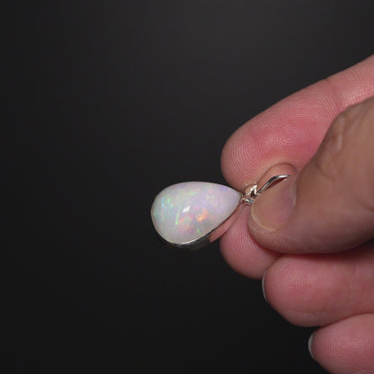 Premium Ethiopian Opal Pendant 1 1/8" (.925 Sterling Silver)